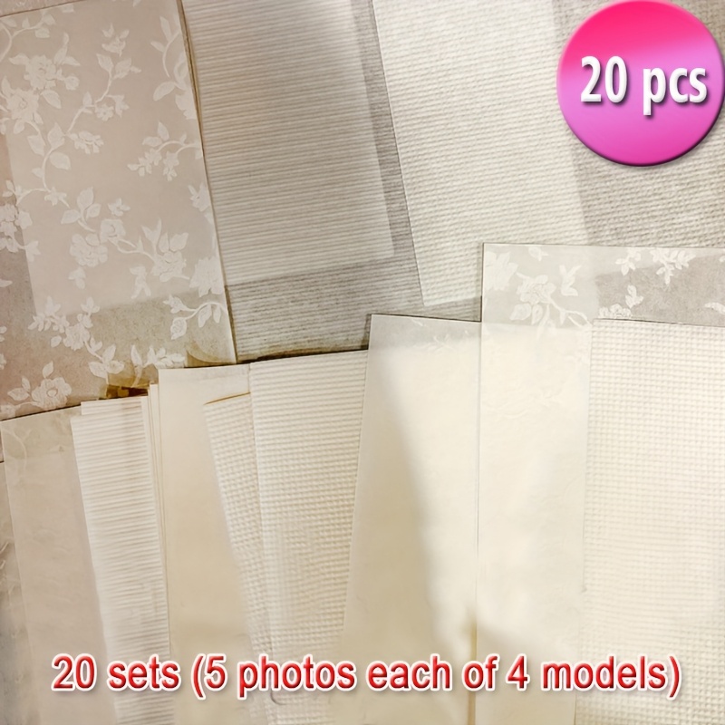 E-shop 20 Stück 5.91In X 7.87In A5 Transparentes Baumwollpapier mit Rosenprägung, handgefertigtes Material, lebendiges, mehrfarbiges Bastelpapier mit