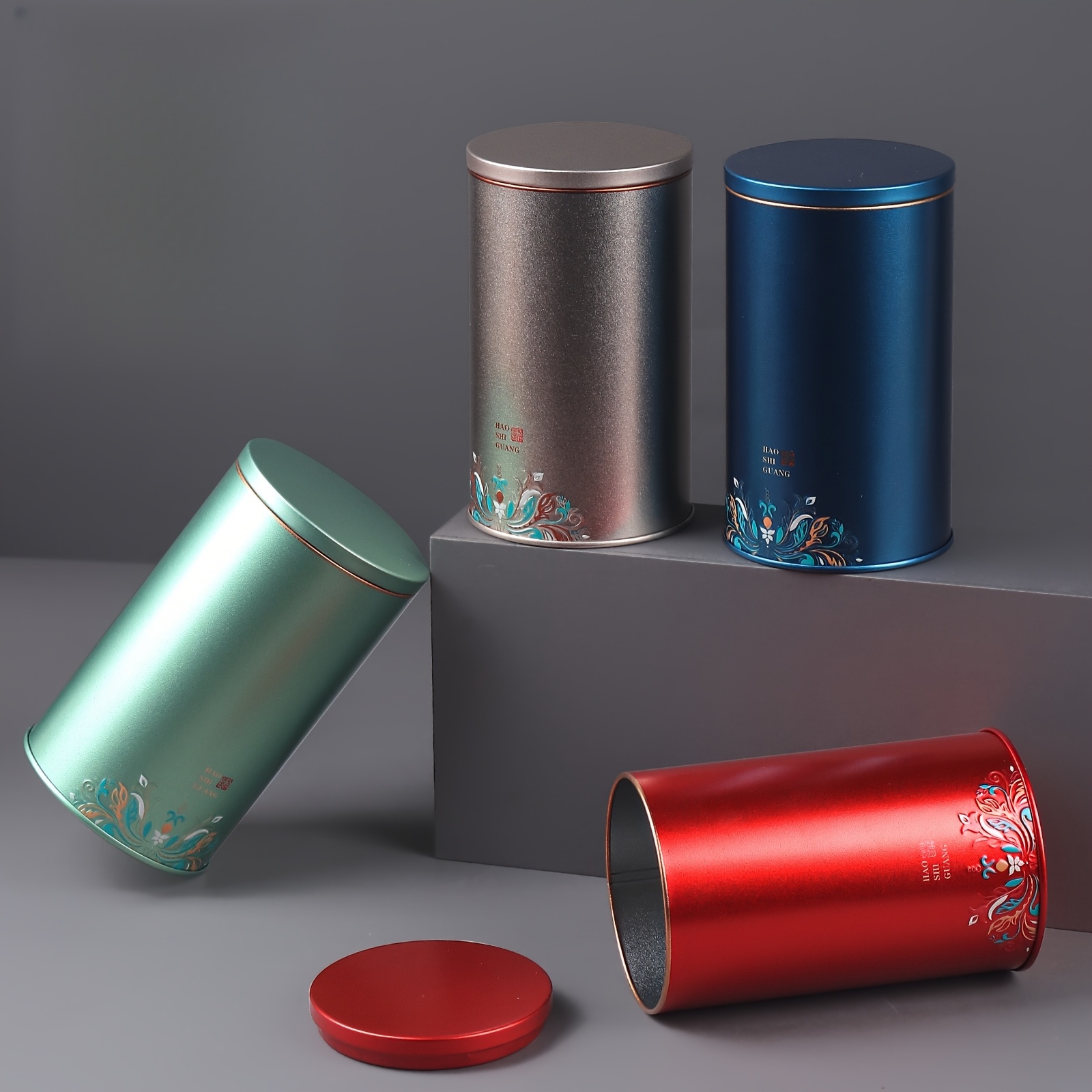 Round Metal Can, Storage Container, Cylindrical Tin