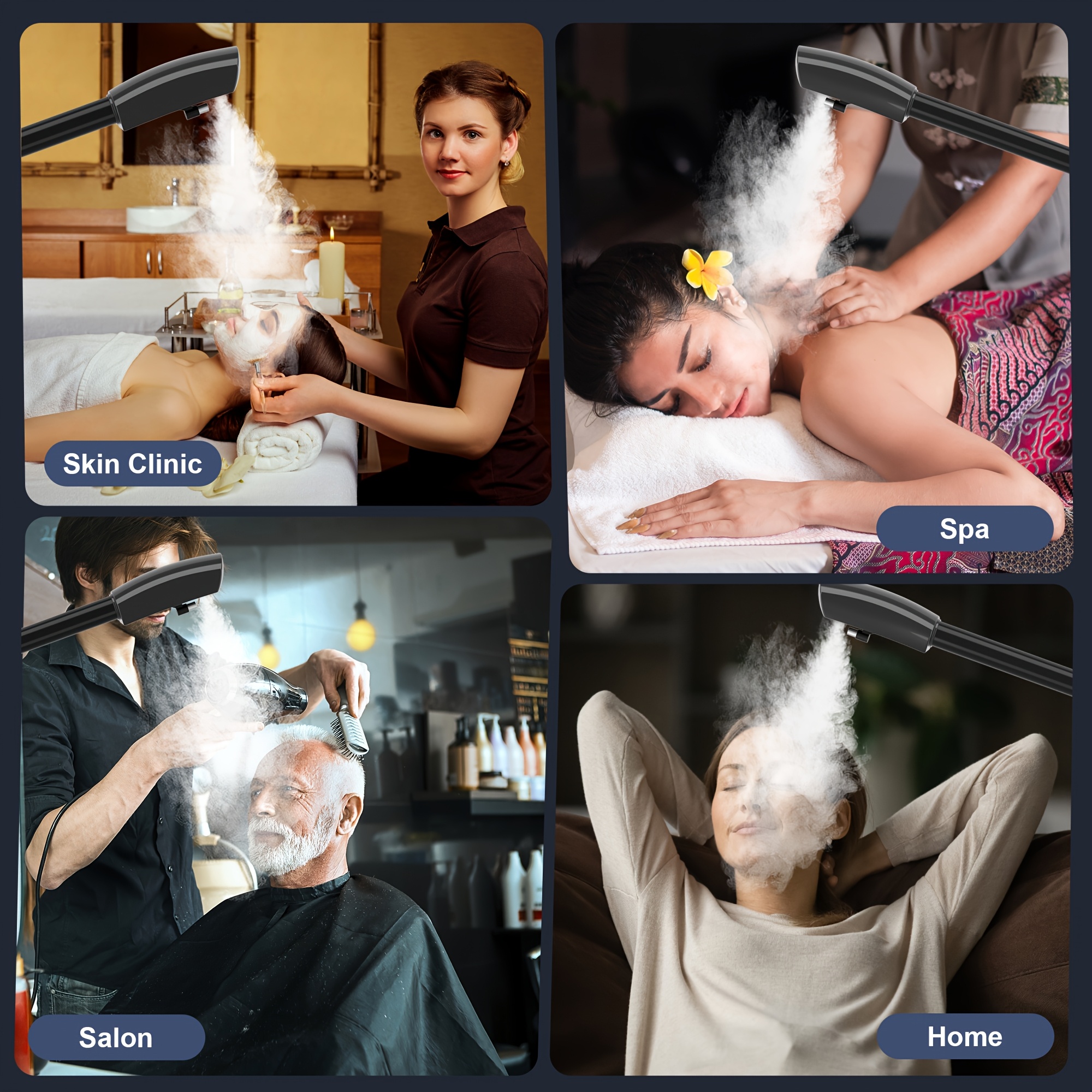 TEMU Professional Facial Steamer On Wheels, Hot Mist With Time Function, Face Humidifier Design For Face And Professional Use, Gift For Her