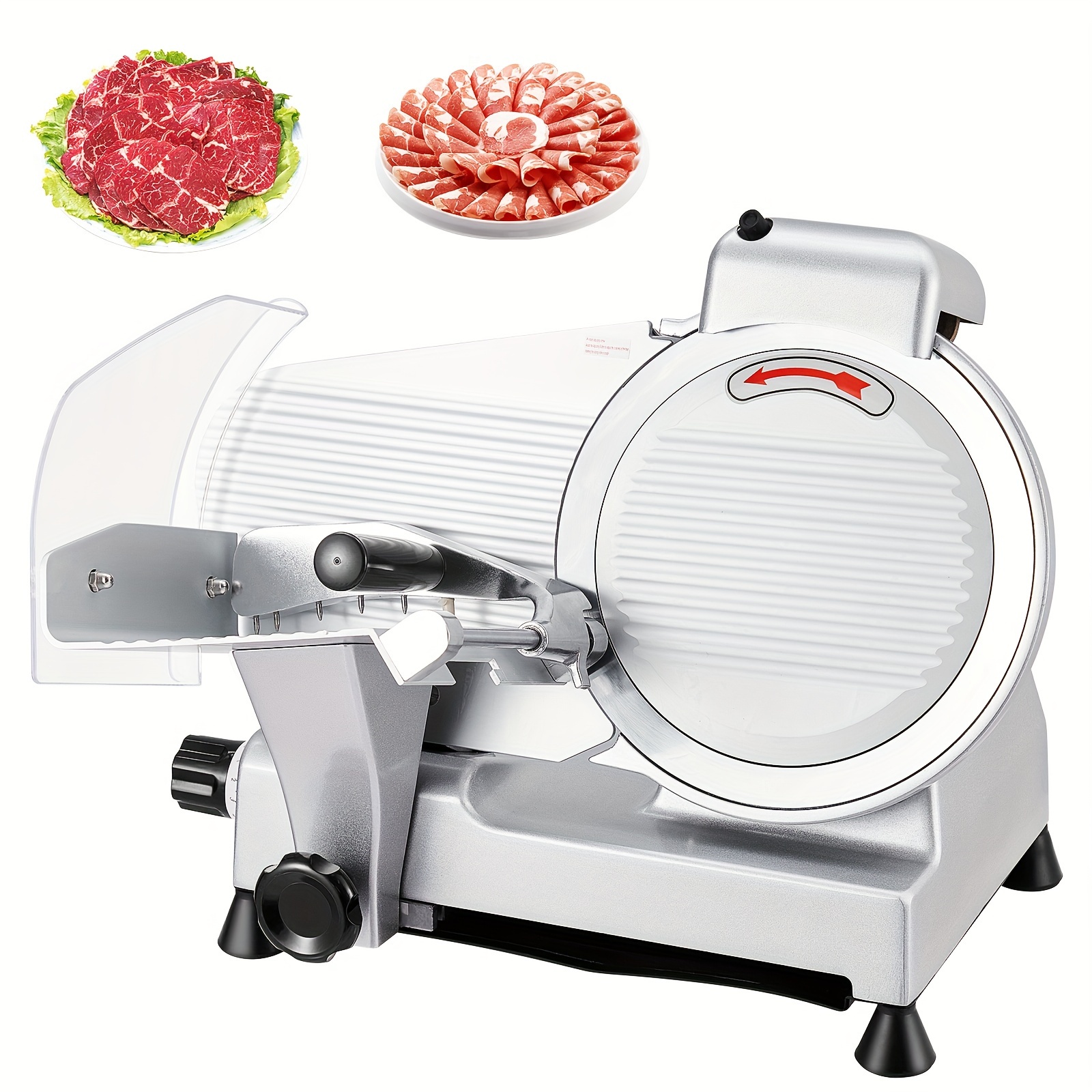   0 premium chromium plated steel blade electric   meat cheese food slicer commercial and for home use 240w