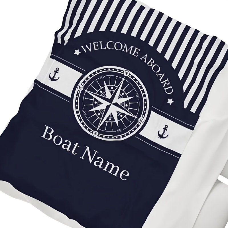 TEMU 1pc A Personalized Blanket For Ships And Yachts, Featuring A Soft And Warm . This Throw Makes A Great Football Gift For Family , Perfect For Use