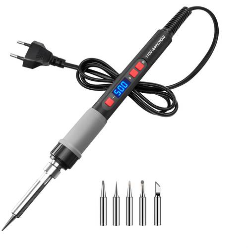 item picture the 90w lcd soldering with adjustable temperature 500 c automatic and 5 soldering tips is a soldering kit for repair and soldering