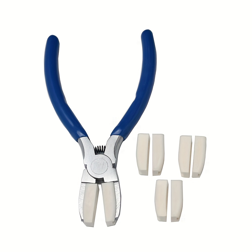 E-shop 2D Flache - Bastel Flachzange aus Kohlenstoffstahl mit Nylongriffen, ideal für Projekte wie Perlenarbeiten, Drahtdrehen, Drahtformen,