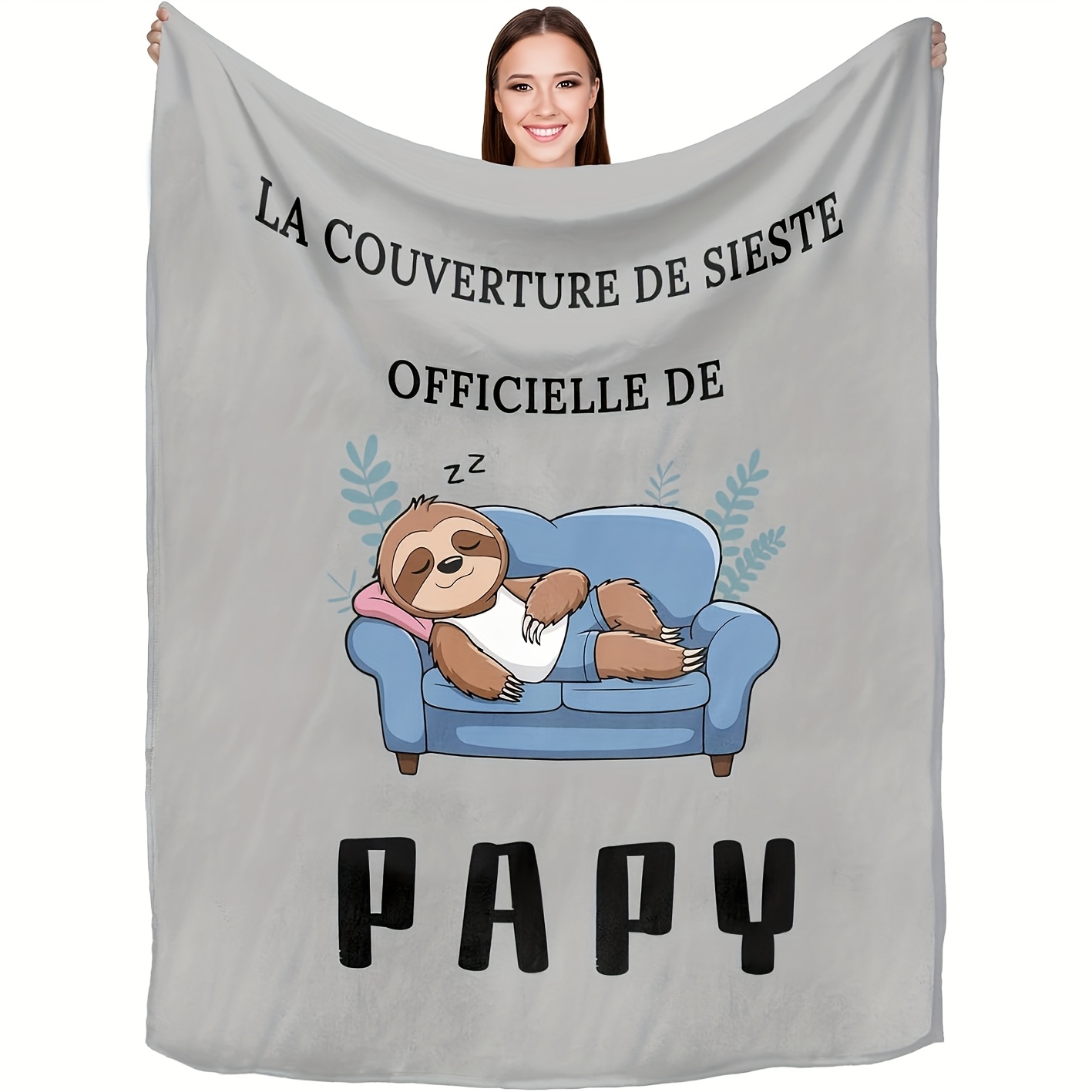 TEMU 1 pièce Couverture française, pour des Grands-Pères, un cadeau pour , une couverture pour , pour l'anniversaire et Noël , une couverture