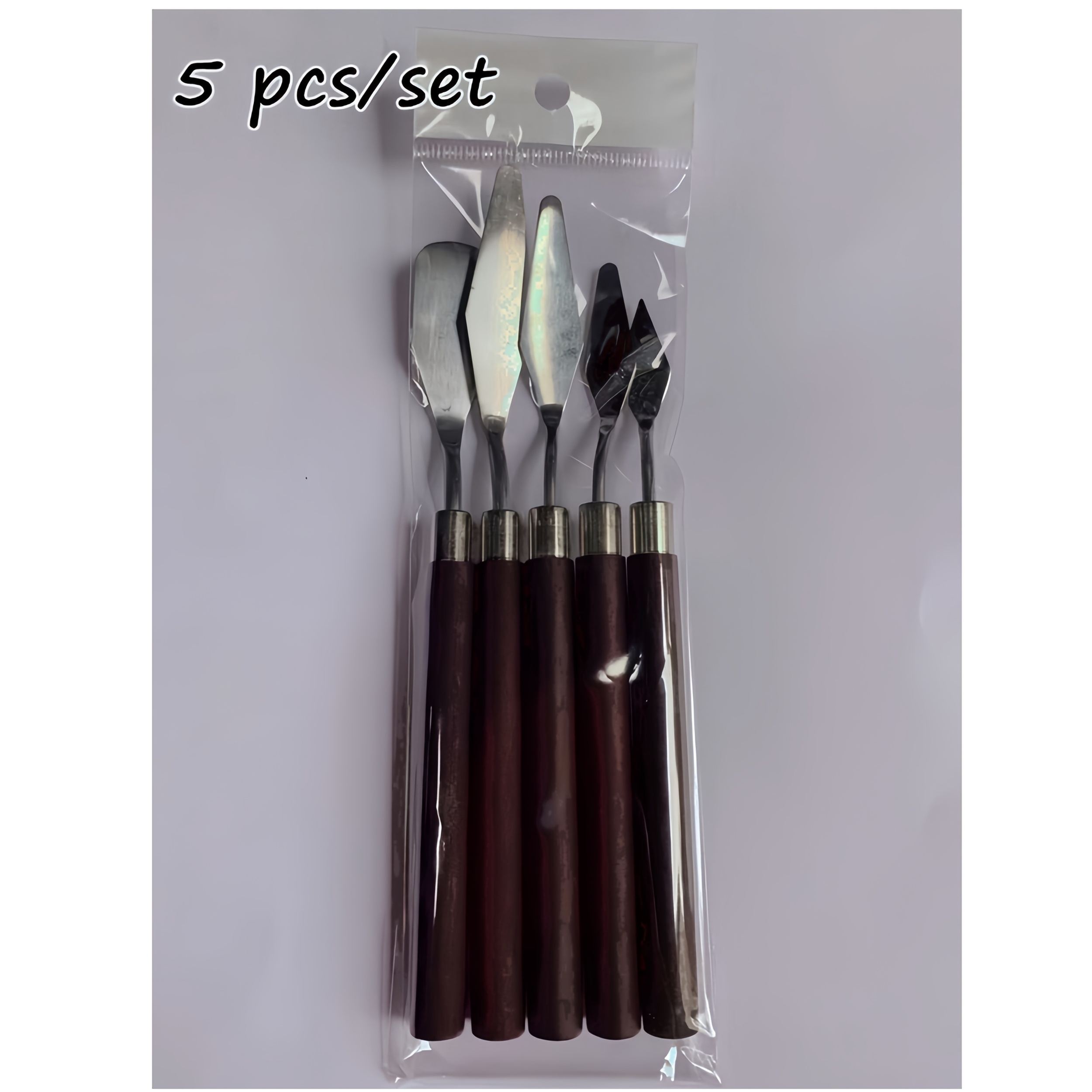 3pcs Set / 5pcs Set / 7pcs Set Color Pigment Spatula, Oil Painting Spatula, Stainless Steel Pigment Spatula Head