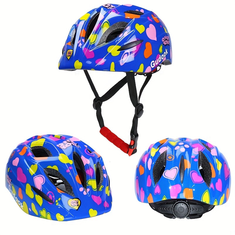 Casco de bicicleta para niños, casco deportivo para niños, conjunto de  equipo de protección para niños y niñas, casco de ciclismo con rodilleras