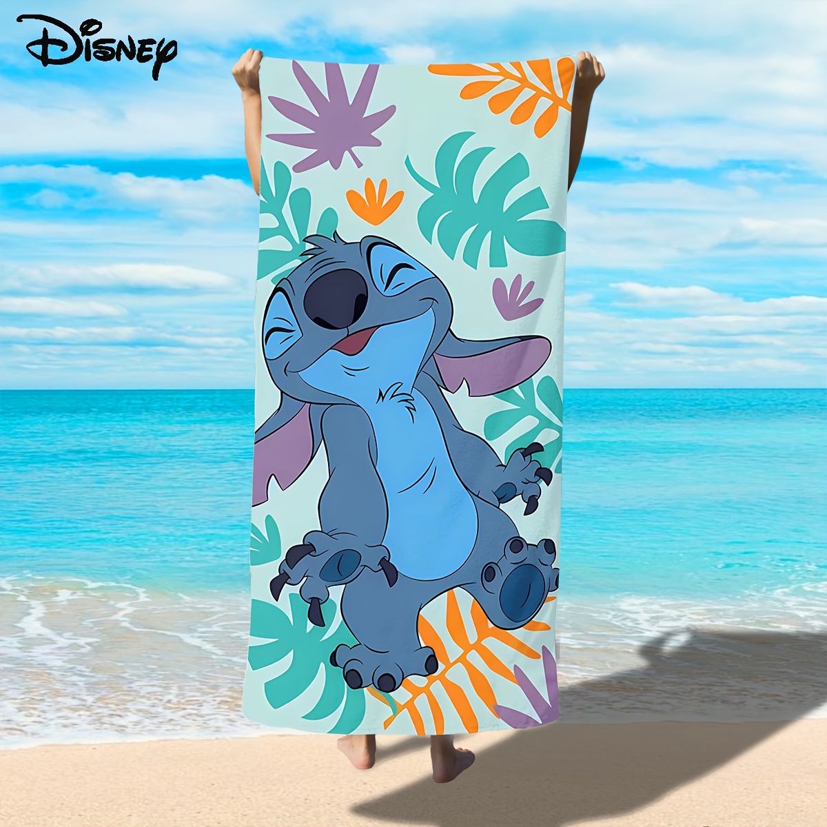 

1pc Stitch Beach Towel, Super Absorbent & Quick-drying Swimming Towel, Lightweight & Soft Beach Blanket, Suitable For Beach Swimming Outdoor Camping Travel, Ideal Beach Essentials