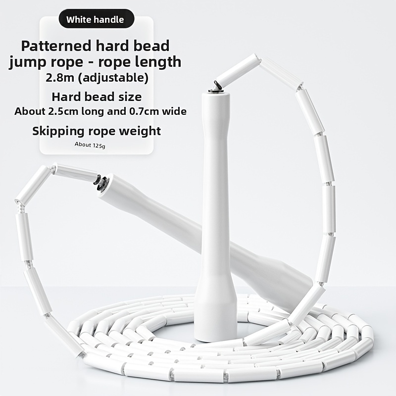 TEMU Adjustable Segmented Fitness Jump Rope, -free Plastic Jump Rope, Silent Indoor Home Exercise, Aerobic Fat-burning Training