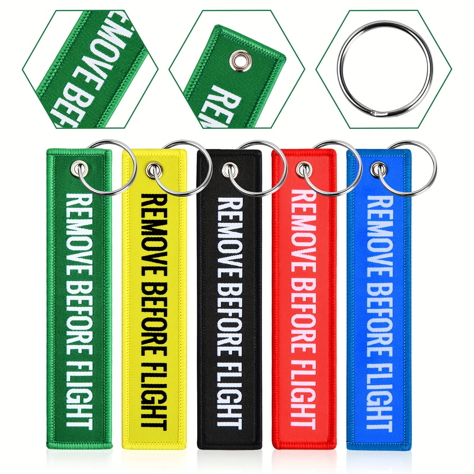item picture set of 5   luggage tags and keychains sturdy key ring collection featuring vibrant pendants   travelers and aviation enthusiasts