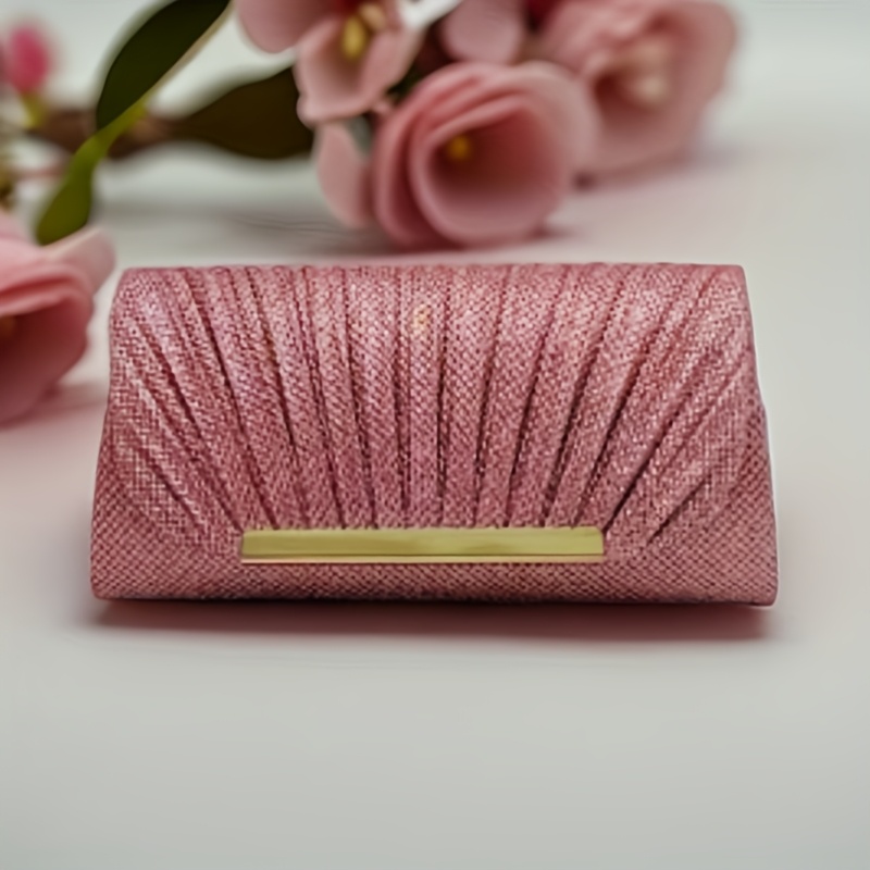 E-shop Funkelnde Glitzer Mini-Handtasche mit abnehmbarem Kettenriemen – Tragbare Clutch für Hochzeiten, Musikfestivals & Partys – Verschluss &