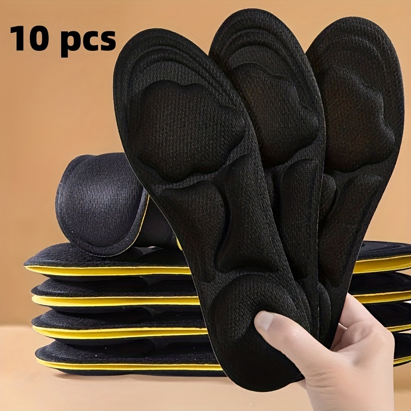 Image of 5 Pairs Of Unisex 6d Cloud Insoles, Comfortable, Breathable, Soft, And Suitable For Sports And Everyday Wear Foot Pads