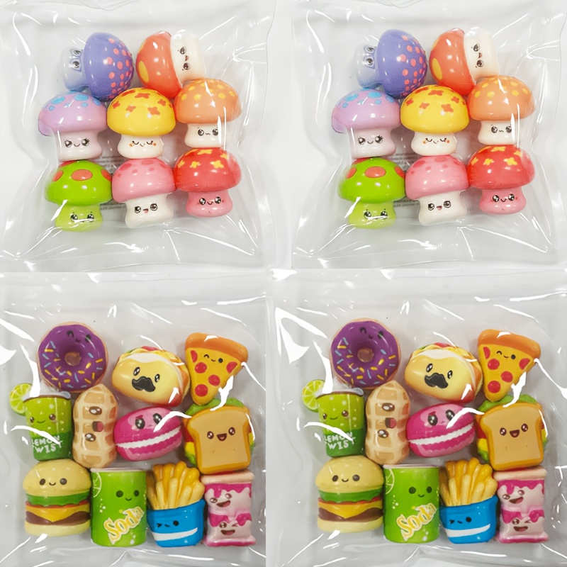 12/24/32pcs Party Favor Toy Pack, Classroom & Birthday Gift Bags, Christmas Gifts For Grandkids, Assorted Junk Food & French Fry Slow Rebound Toys For , Halloween & Christmas Presents, , Random Colors