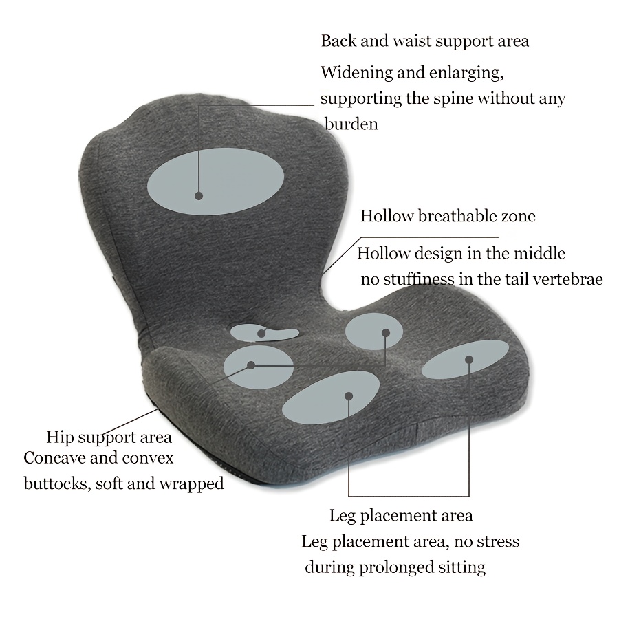 an hemorrhoid office integrated cushion enlarged and lengthened detachable and washable suitable for people who sit for a long time a great gift for the back to   christmas etc posture   lumbar support cushion supportive shape detachable cover slow rebound foam durable padding versatile cushion back support cushion office workers students Product details 1