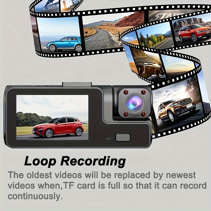 dash cam front and inside front 1080p cabin 720p recording car dvr cam with 170 wide angle night vision small dash camera for cars 24h parking monitor loop recording   free 32gb sd card Product details 8