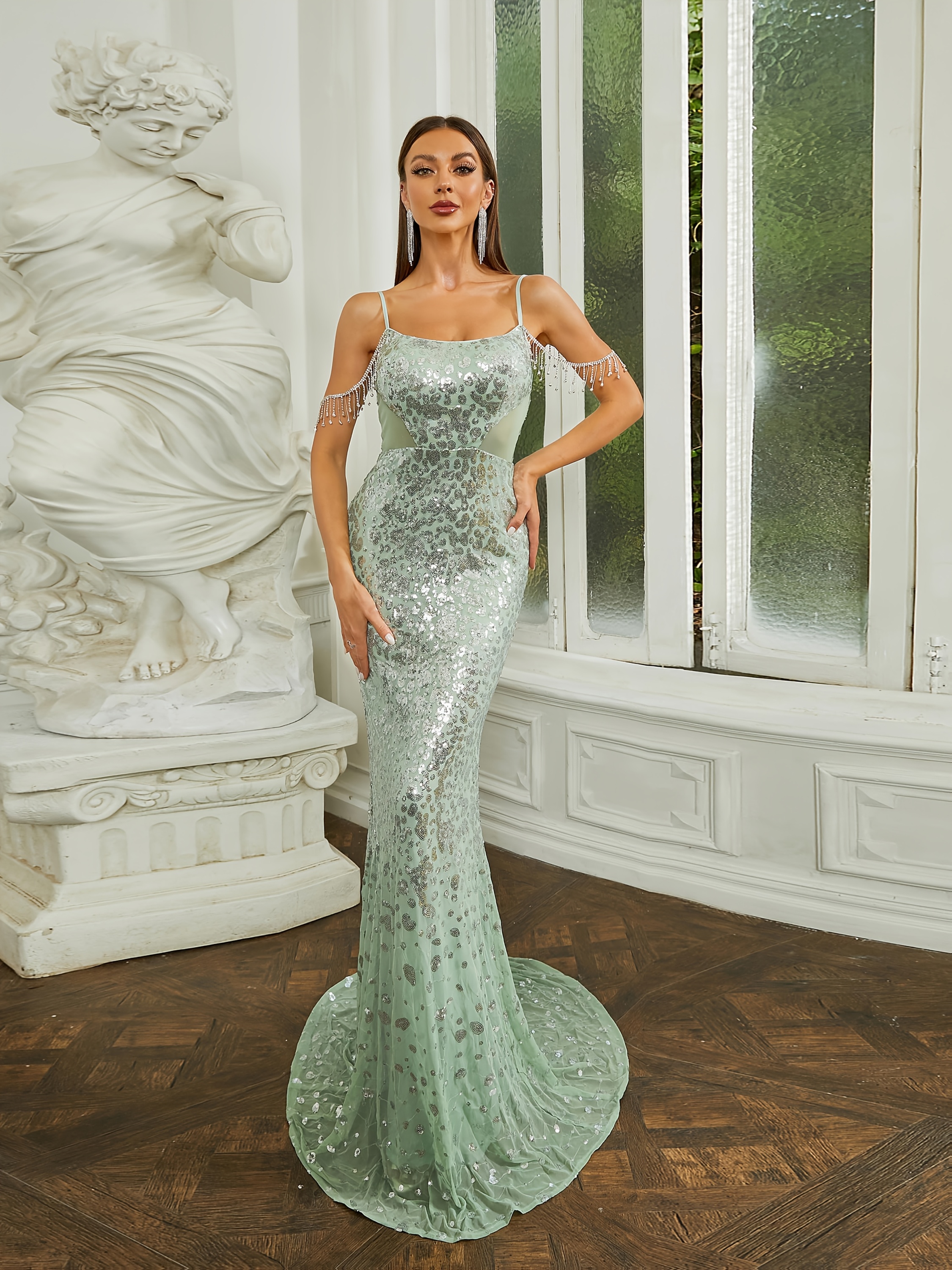 clara jersey dress Clara-Strapless Jersey Maxi Dress With Ruhed Tail And Multiple Buckle – ILA  Official main image 0