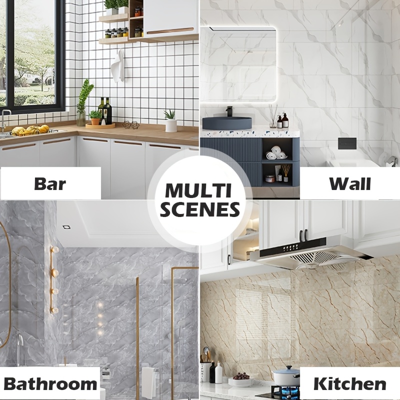 10pcs 20pcs 60cm 30cm 23 62in 11 81in porcelain tile stickers wall decoration ugly wall panel waterproof and moisture proof bathroom kitchen wallpaper details 8