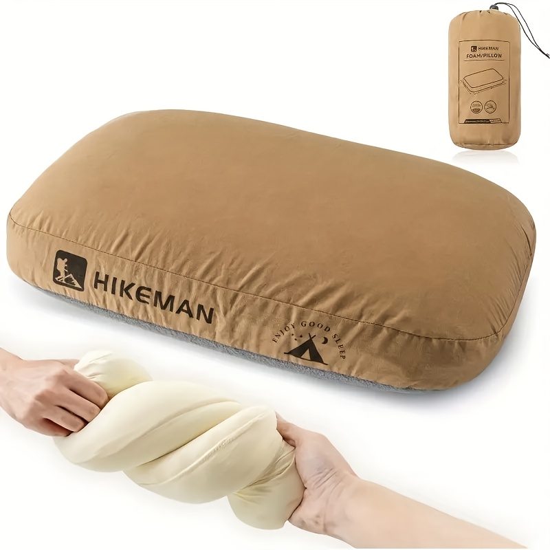 TEMU Pillow For Travel And Camping, Featuring High-density Rebound Material That Alleviates , Neck, And Back. The And Washed, Making It Ideal For