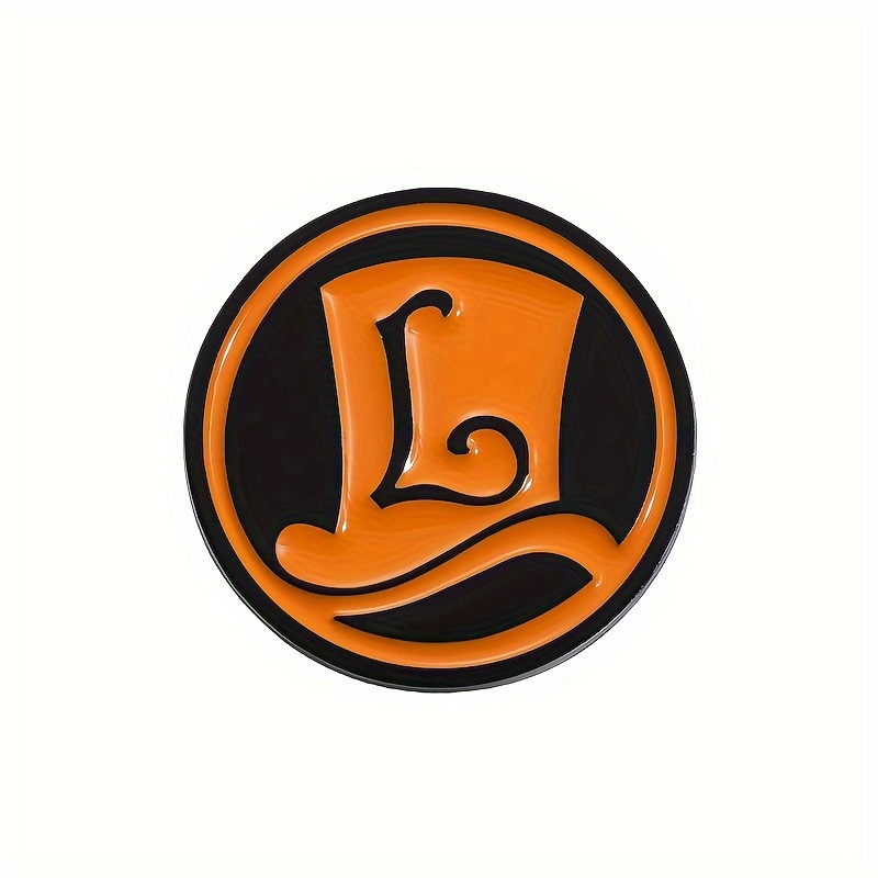 TEMU distintivo a forma di cappello del Professor Leighton da 1-4 pezzi - Gioco puzzle elettronico per uso , abiti a tema e da , logo minimalista per