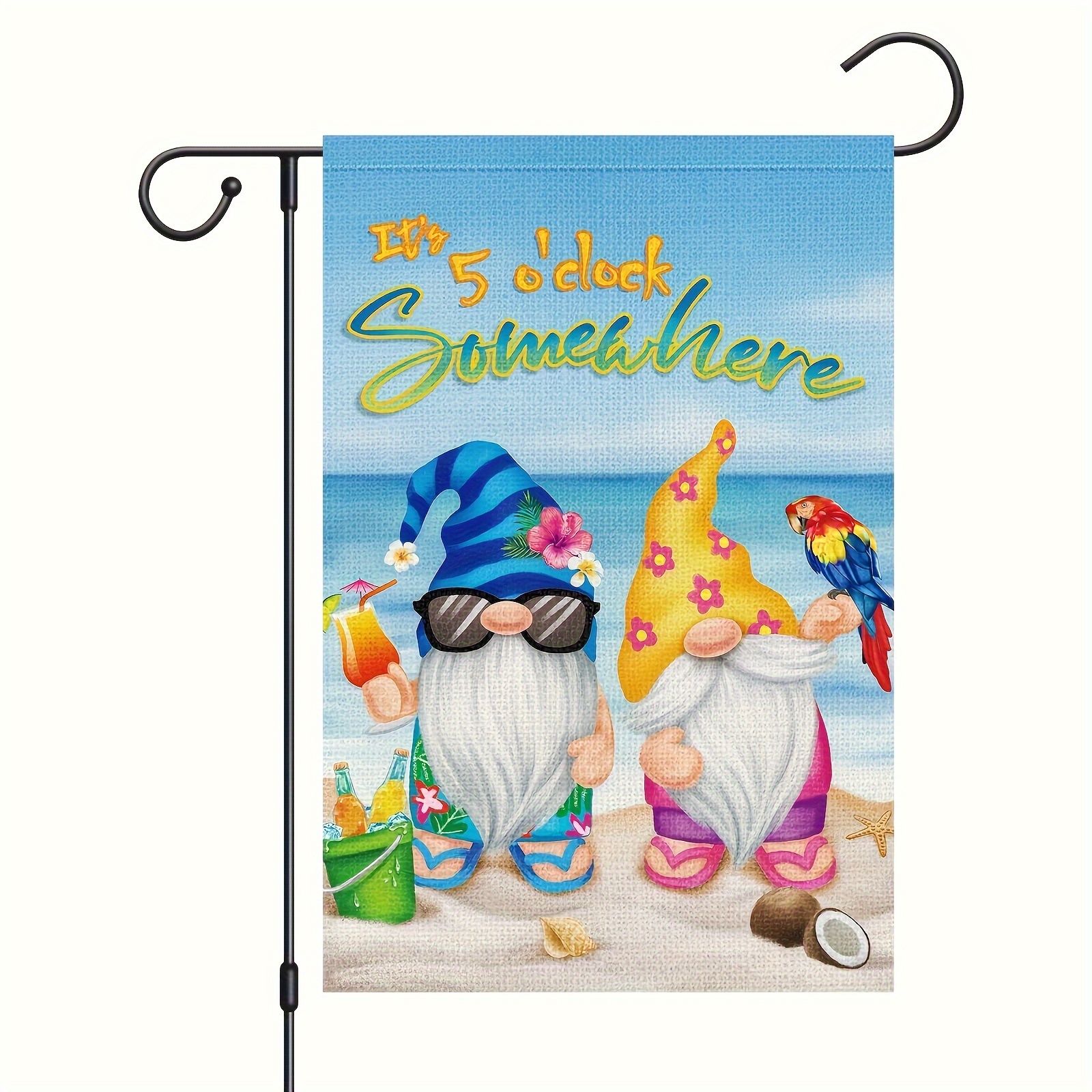 Welcome Summer Beach Gnome Garden Flag Double Sided Vertical - Temu