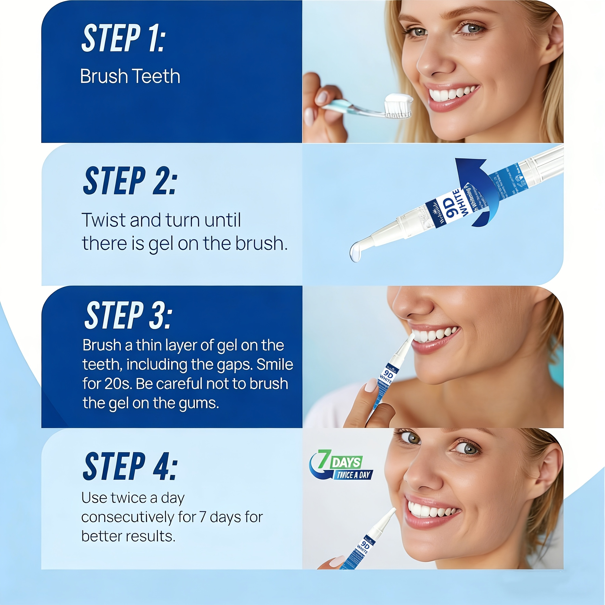 9D White PAP Tooth Pen for Instant Teeth Whitening
