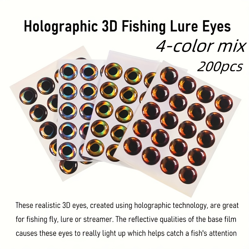 thumbnail image 2 of Fishing Lure 3D Green/red Lure Eyes Simulation Making Fly Tying Fake... 2 of 14