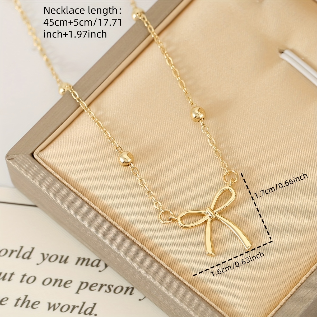 TEMU 1pc, European & - Copper Elegant Bow Pendant Necklace For Men And Women, Perfect For Daily Wear, Parties, Christmas Gifts, Weddings, And Festive