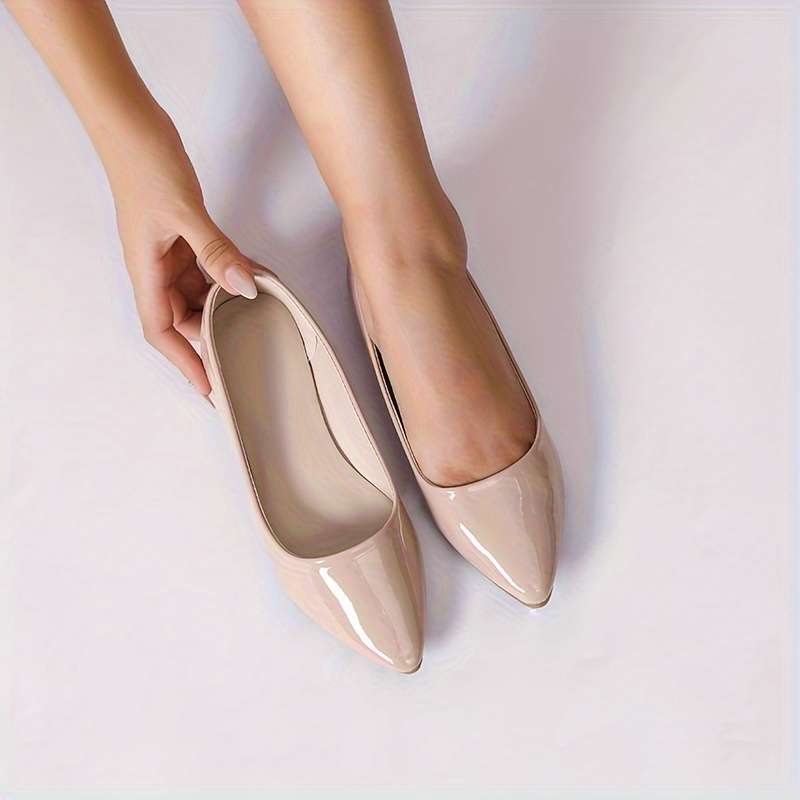 Women'S Nude Pointed Toe Flat Outing Single Shoes Shallow Mouth All-Match  Fashion * * Elegant Soft Sole Comfortable Single Shoes, Women Shoes