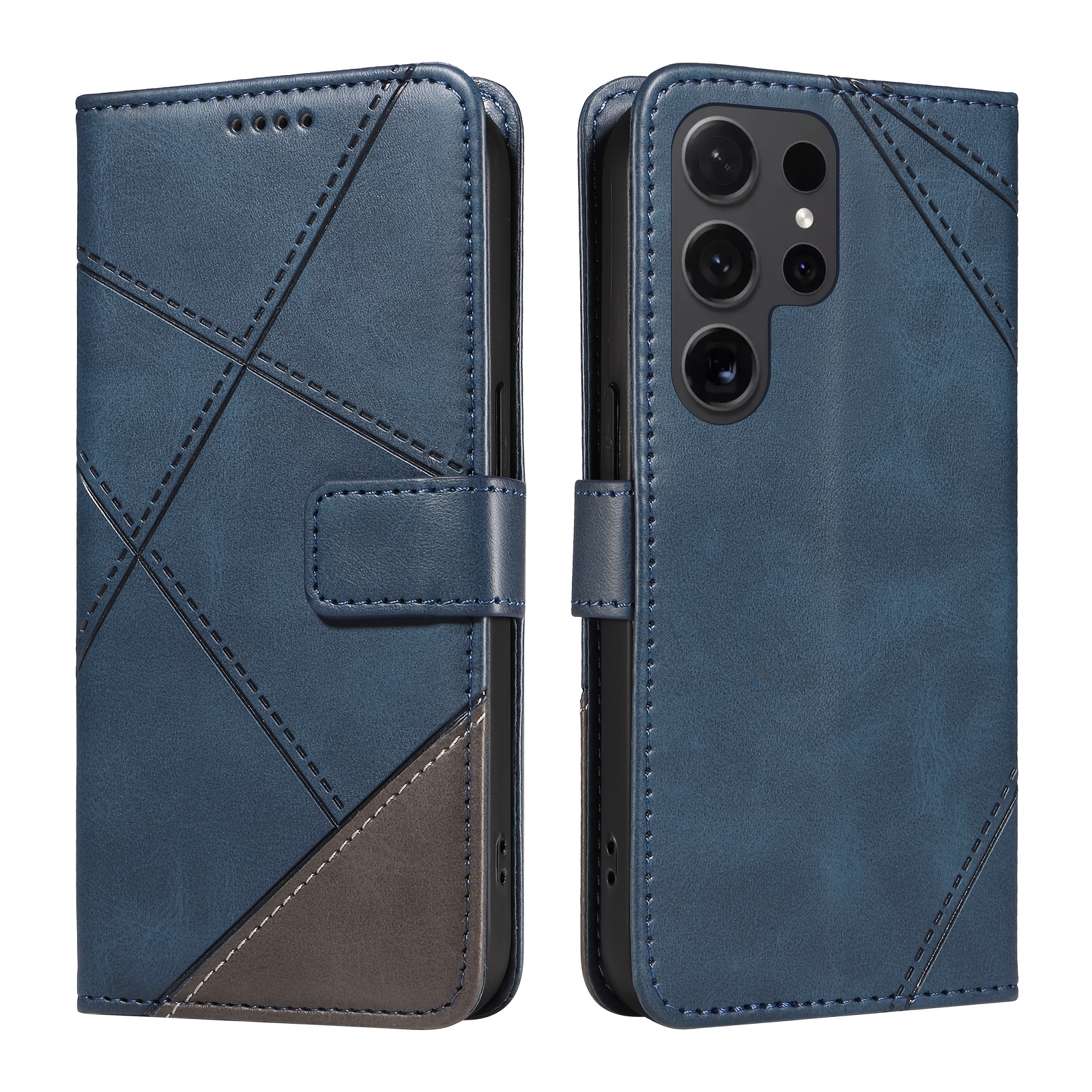 TEMU Phone Case - Diamond-patterned Wallet Card Holder With Slots, Cute Faux Leather Phone Case Suitable For Galaxy S25 Ultra, S24 Ultra, Galaxy S23
