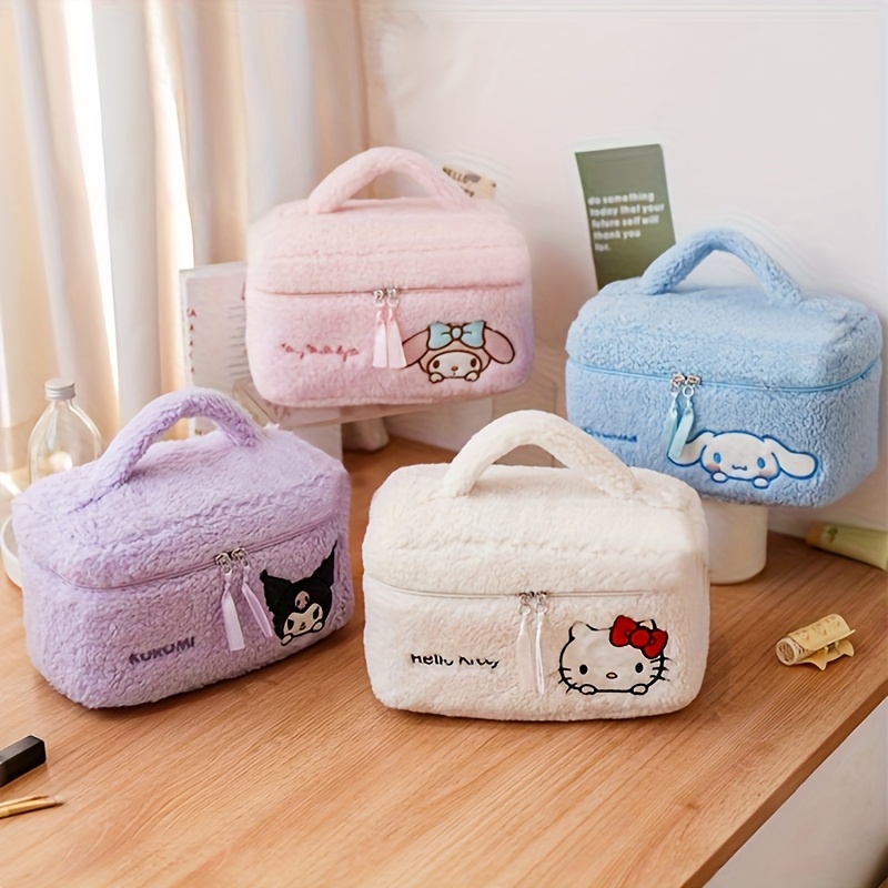 Sanrio Teddy косметичка великої місткості, дорожня косметичка мила і стильна з блискавкою для жінок і дівчат