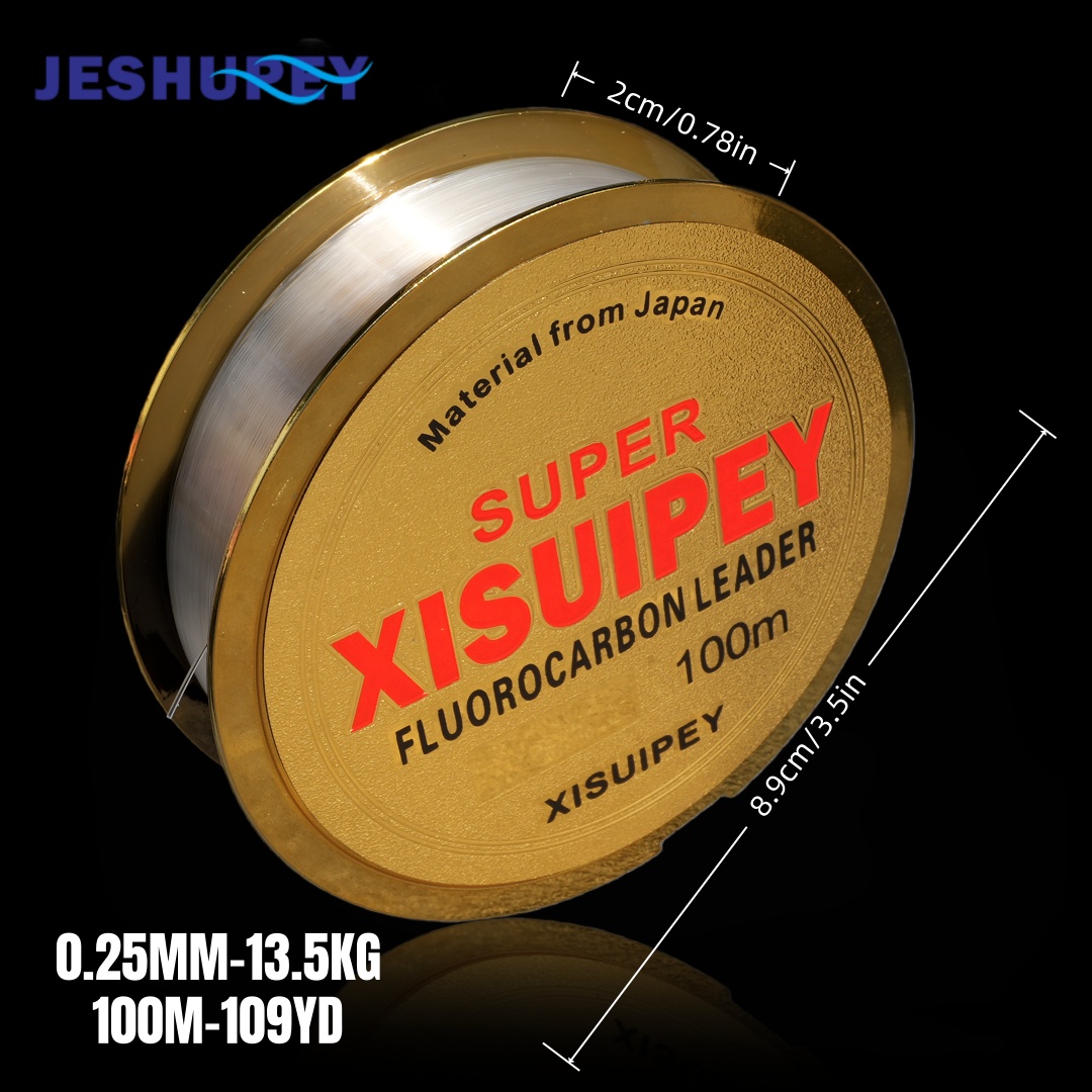 TEMU A 100m-109yd Oxygen-carbon Coated High-strength Nylon Fishing Line, Featuring A Golden With A Smooth, Cast And Durable, Wear-resistant . This