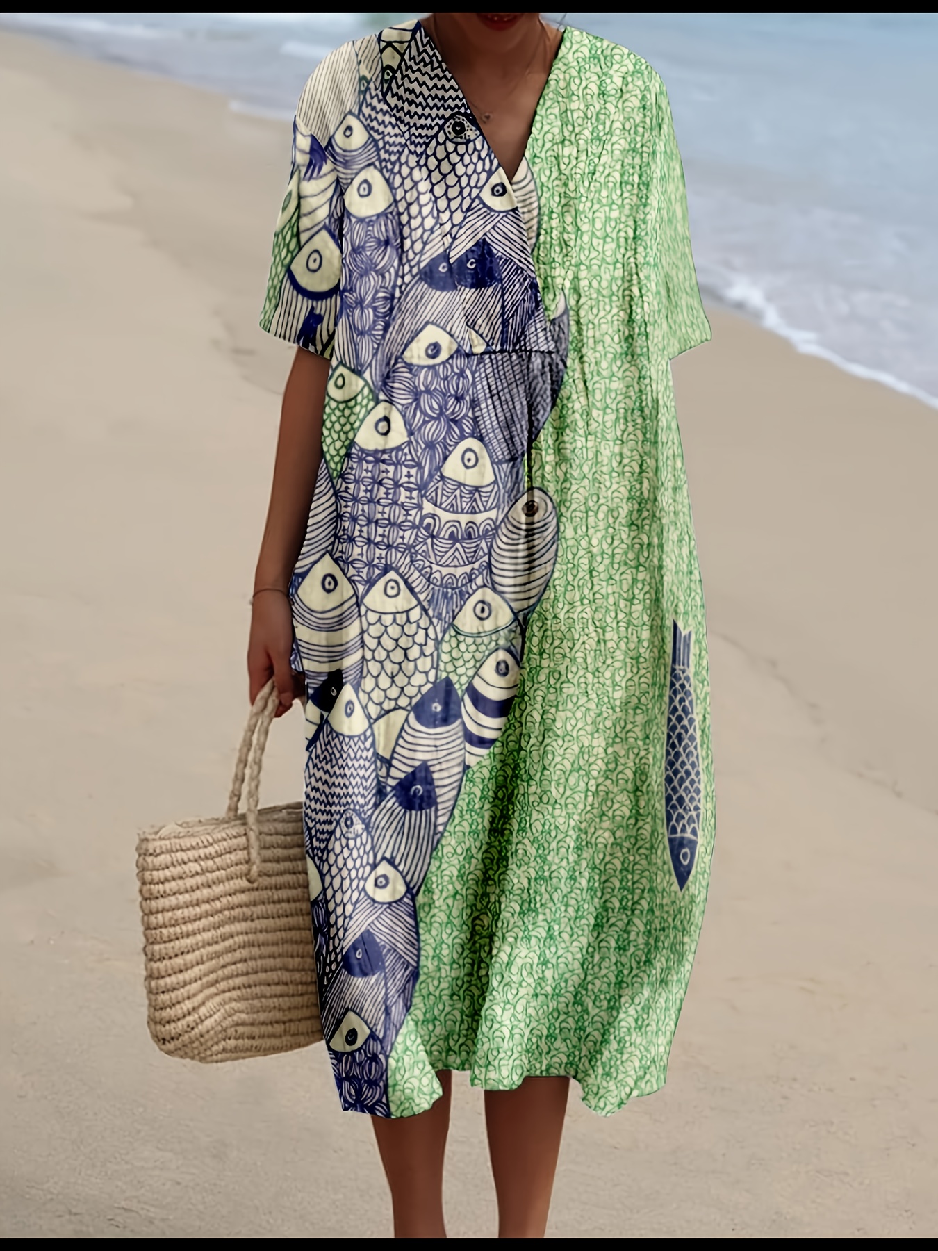 beach dress lightweight flowy women's clothing temu - Temu