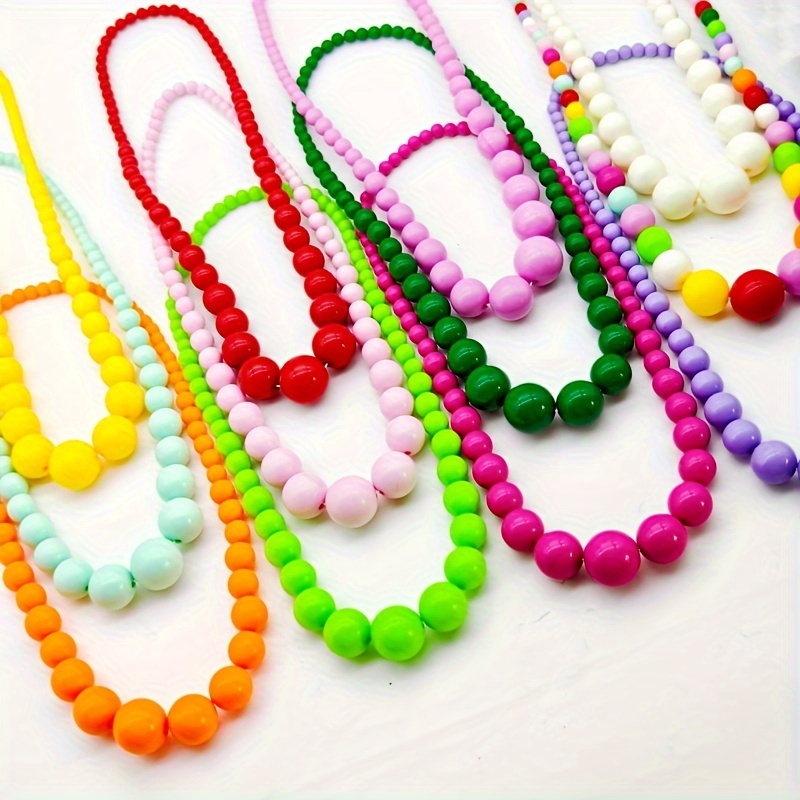 

Random 6pcs Wholesale Acrylic Macaron Color Necklace Fluorescent Multicolor Necklace Exotic Style Necklace Bohemian Retro Ethnic Style