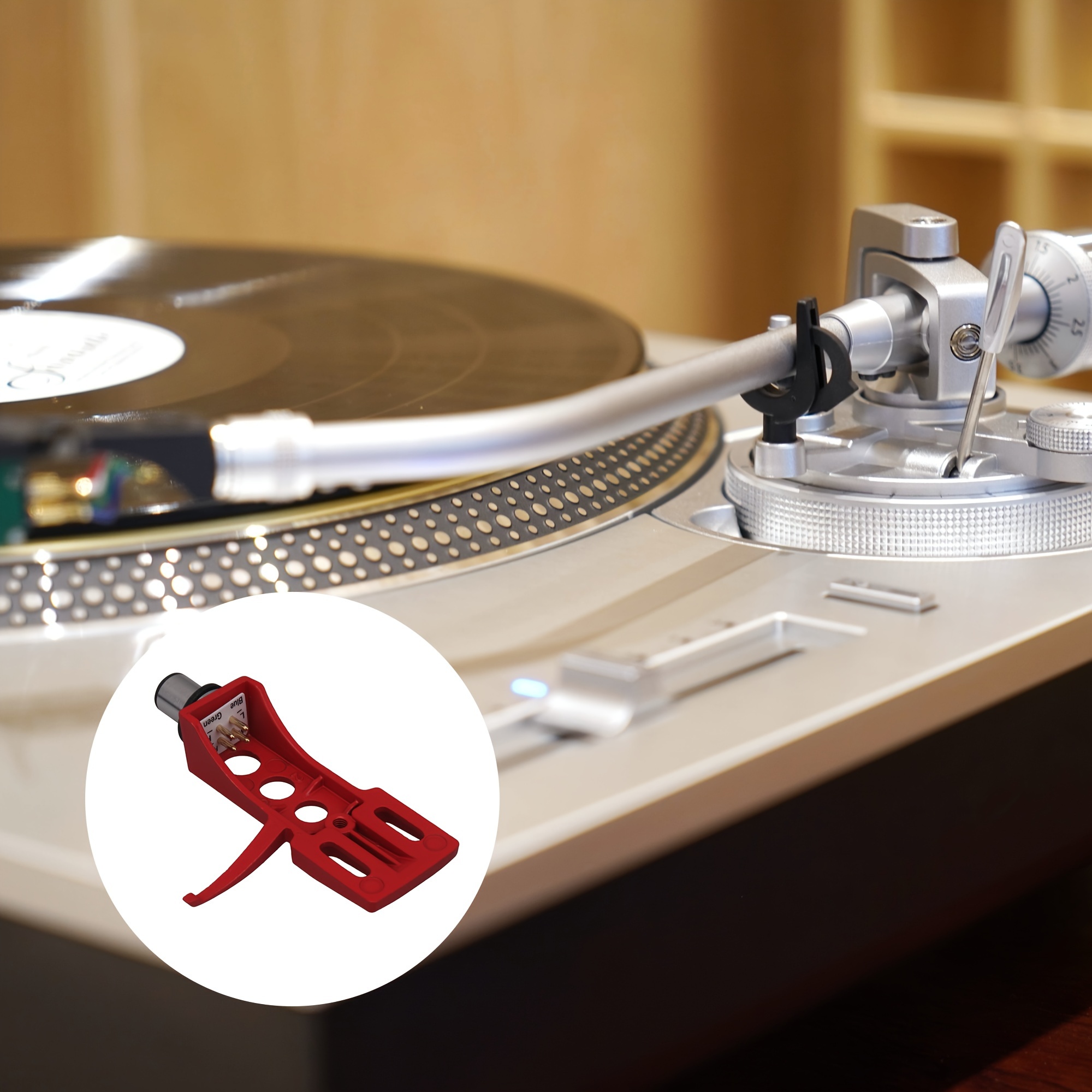 

Red Turntable Cartridge Holder