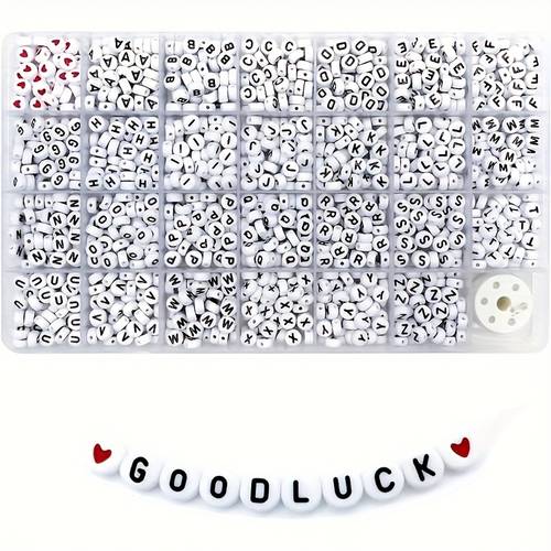 1400pcs letter bead suitcase with organizer friendship bracelet starter a z lowercase numbers diy acrylic beads for jewelry making birthday christmas crafts complete alphabet number beading system for all skill