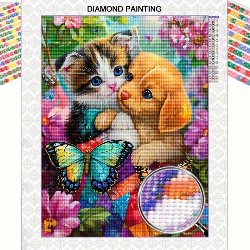 

Kit de Peinture Diamant 5D Complet, 11.8x15.8in, Motif Animal avec Outils Complets & Ronds - pour Débutants, Art en Mosaïque Cadre, Cadeau de Décoration Idéal pour , Art Diamant