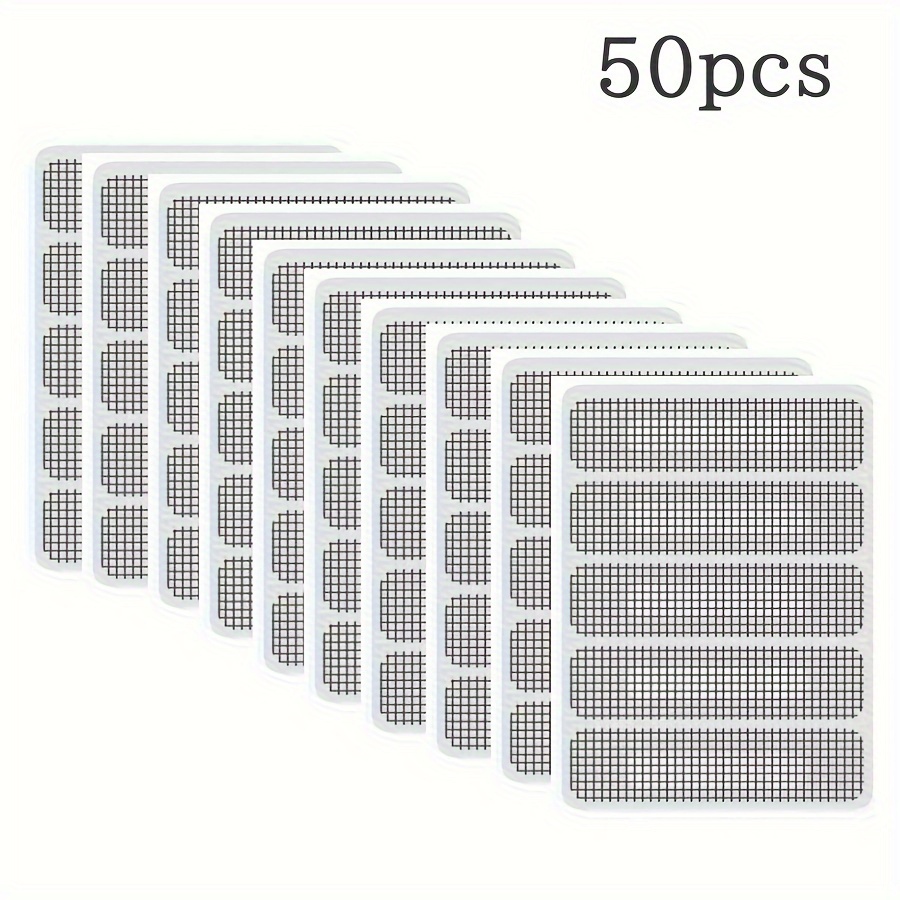 5/10/30/50pcs Drainage Screen, Window Net, Embroidered Fabric Repellent Keep Your Home Bug-free With Grid Repair Patches And Window Drainage Additions