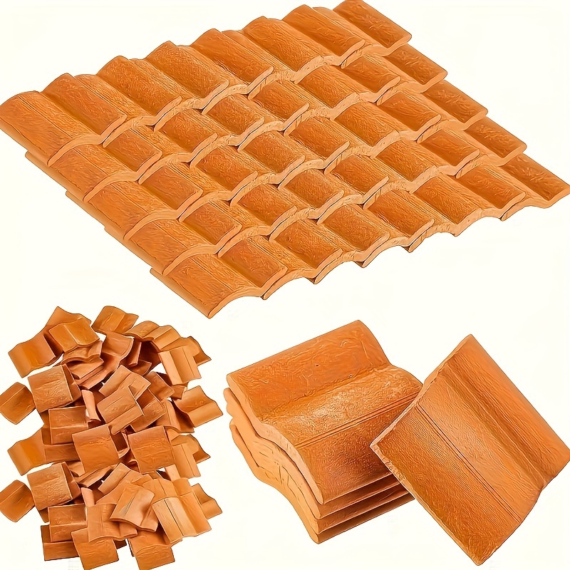 

/200pcs Roof Tile Model Building Set, Clay Material, Micro Tile Landscape Accessories, Diy Tile Model Garden Decoration