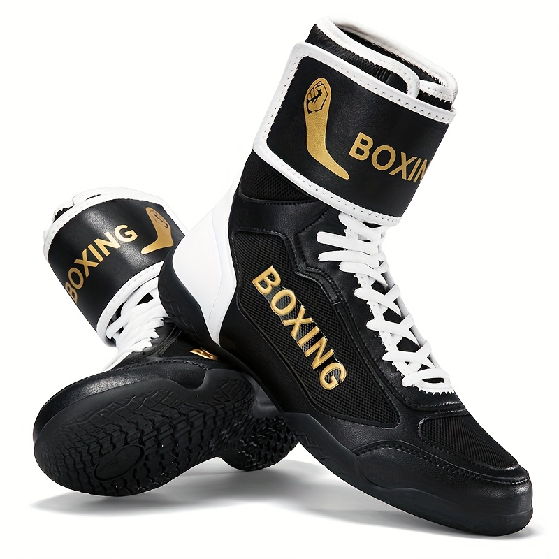 professional boxing shoes shock absorbing breathable non Temu