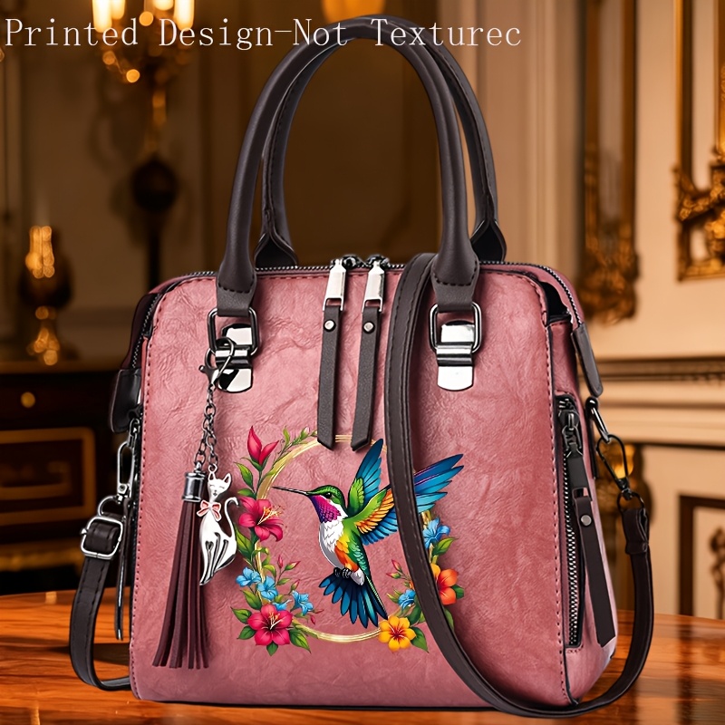 TEMU Printed Design - Textureless Women's Shoulder Bag, Crossbody Bag, Handbag, Fashionable Elegant Bag For Women, Daily Casual Travel Bag With