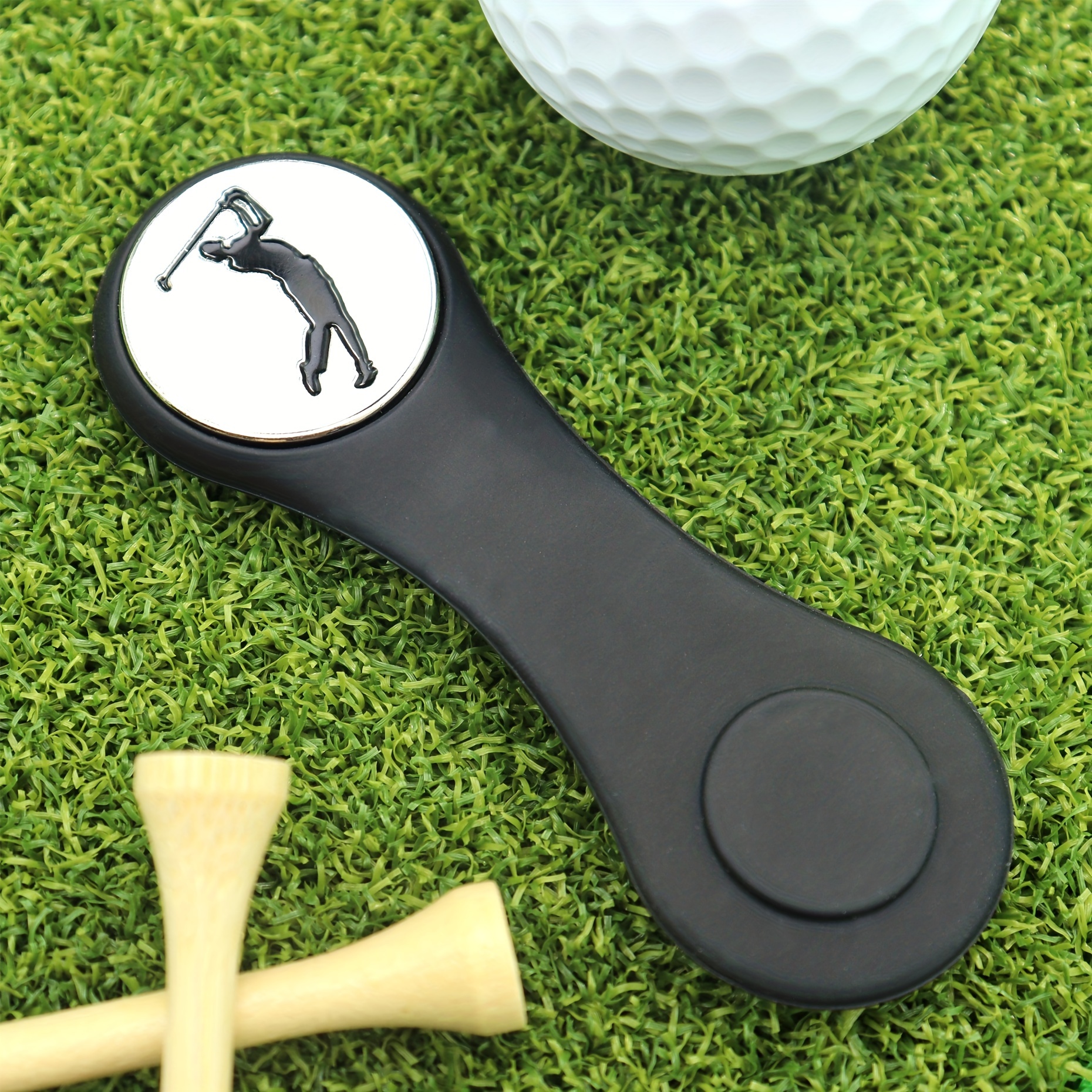 TEMU Clip Magnétique pour Casquette de Golf avec Outil de Réparation de Bosses - Fixez Pratiquement Votre Chapeau et Vos Accessoires à Portée de Main