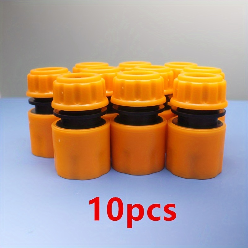 Image of 10-pack Plastic Garden Hose Quick Connect Adapter Set, 1/2 Inch Universal Fit Connectors For Water Irrigation, Car Wash -compatible, Europe &