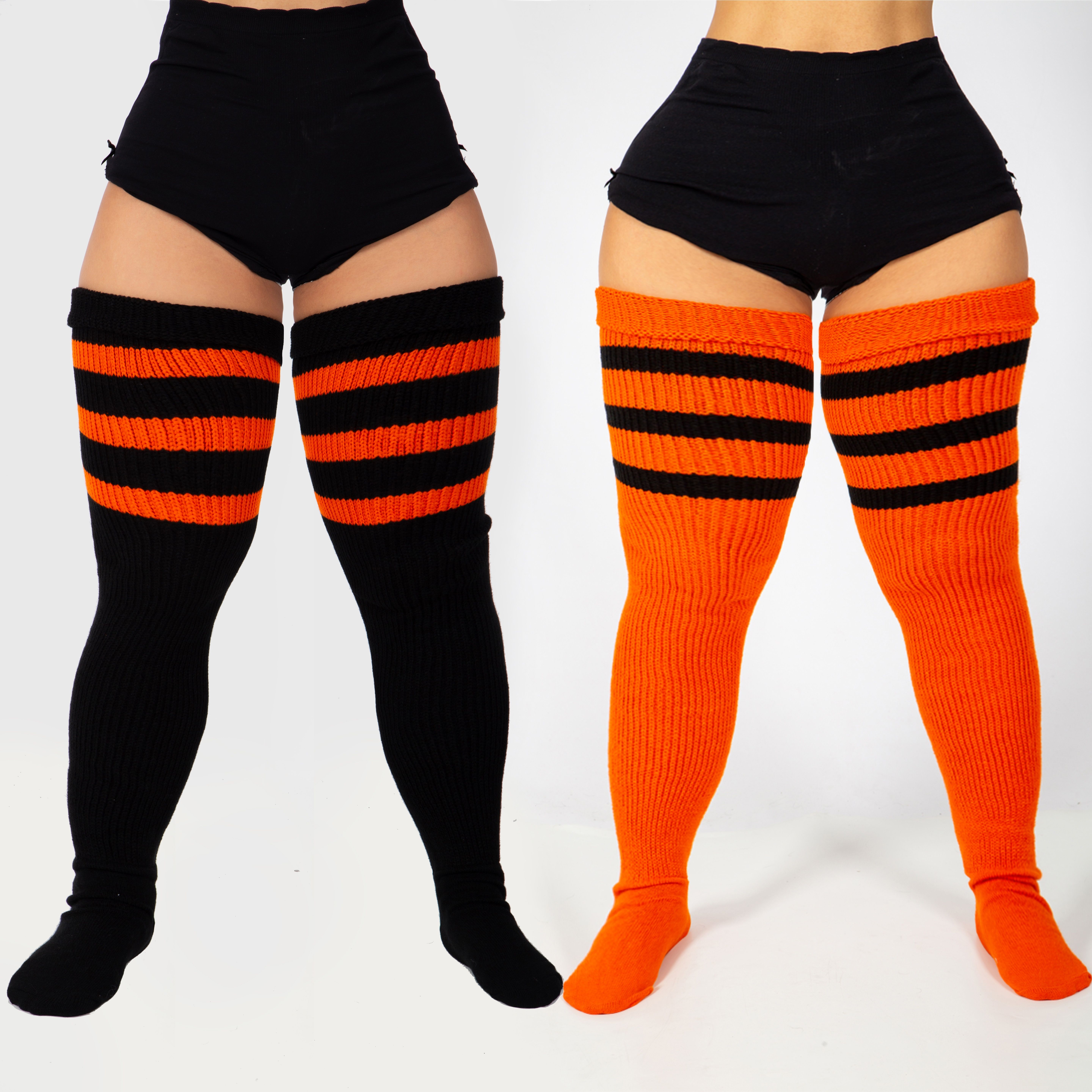 

Size Striped - For Women - , Over-the-knee Stockings For Fall & , For & Halloween Parties