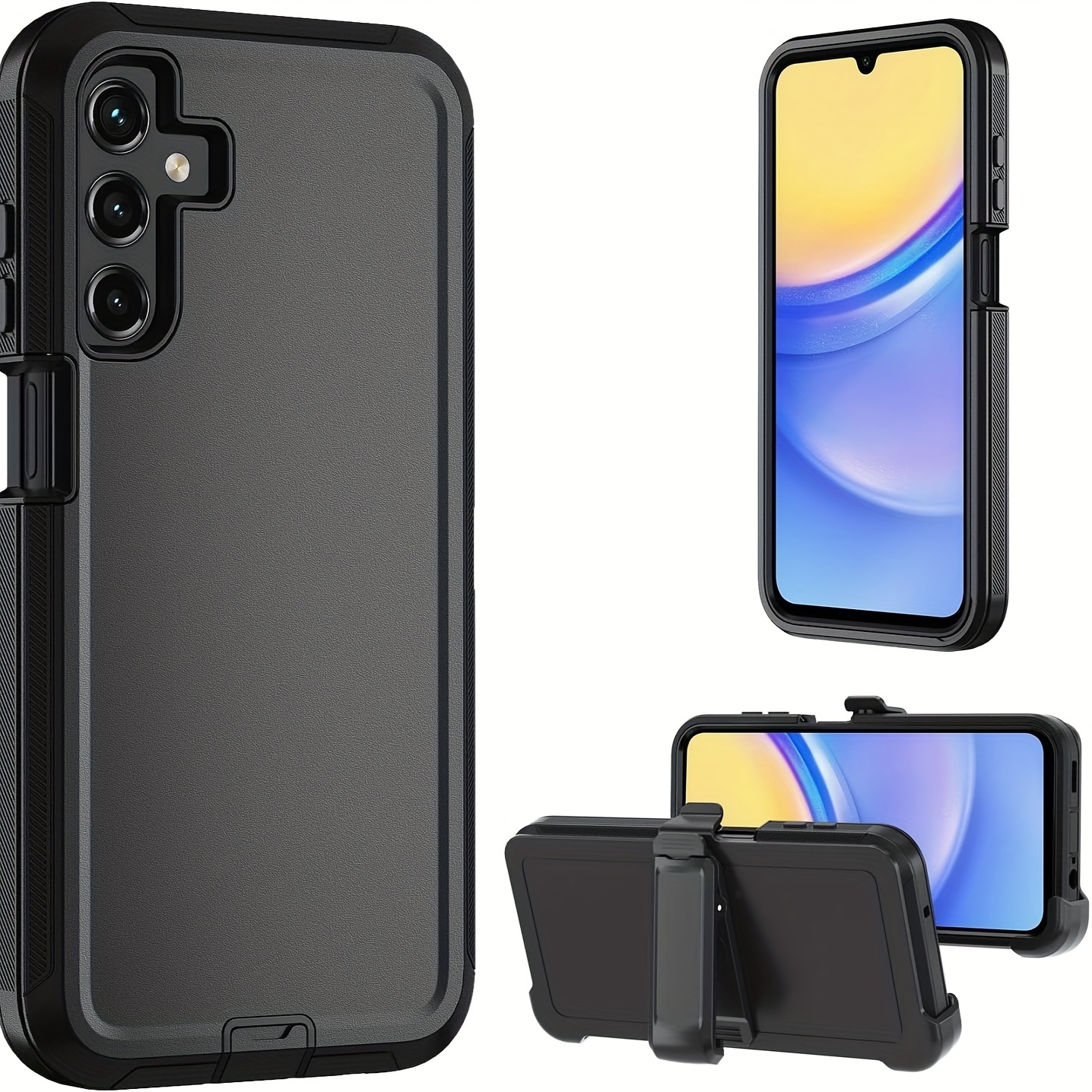 

For Samsung Galaxy A15 5g Case, A15 5g Heavy Duty Case, With Belt-clip [protective ] [shockproof] [drop-proof] [dust-proof]