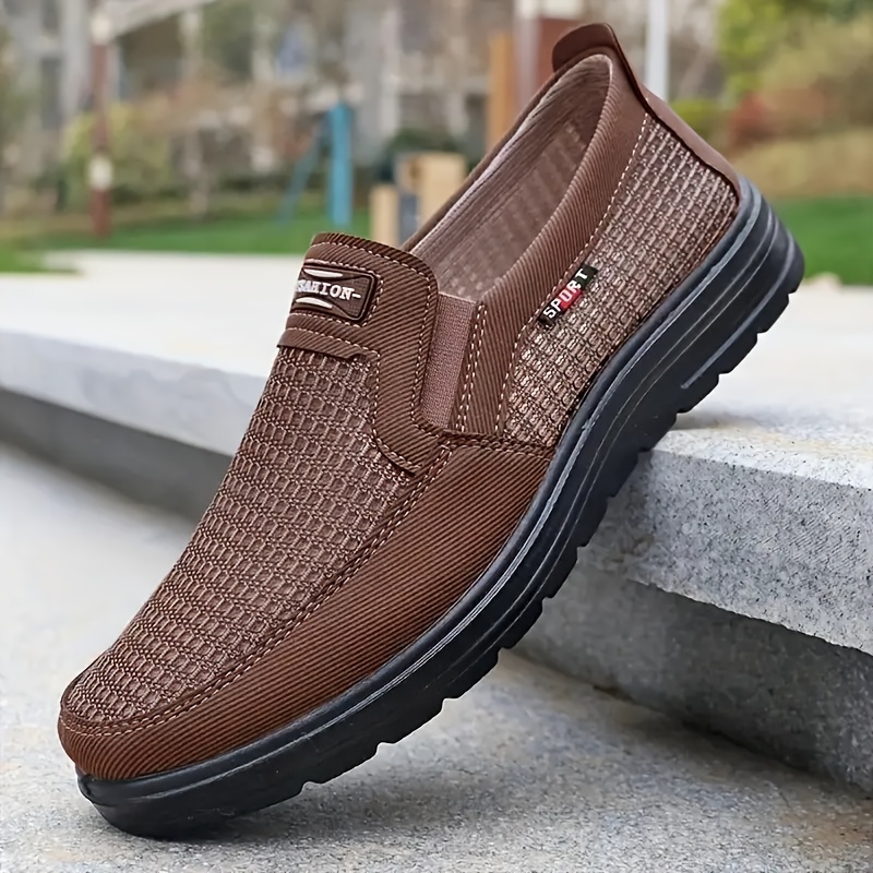 

Lightweight Slip On Casual Shoes For Outdoor Activities: Non Slip, Durable Men's Sneakers With Fabric Lining And Rubber Soles