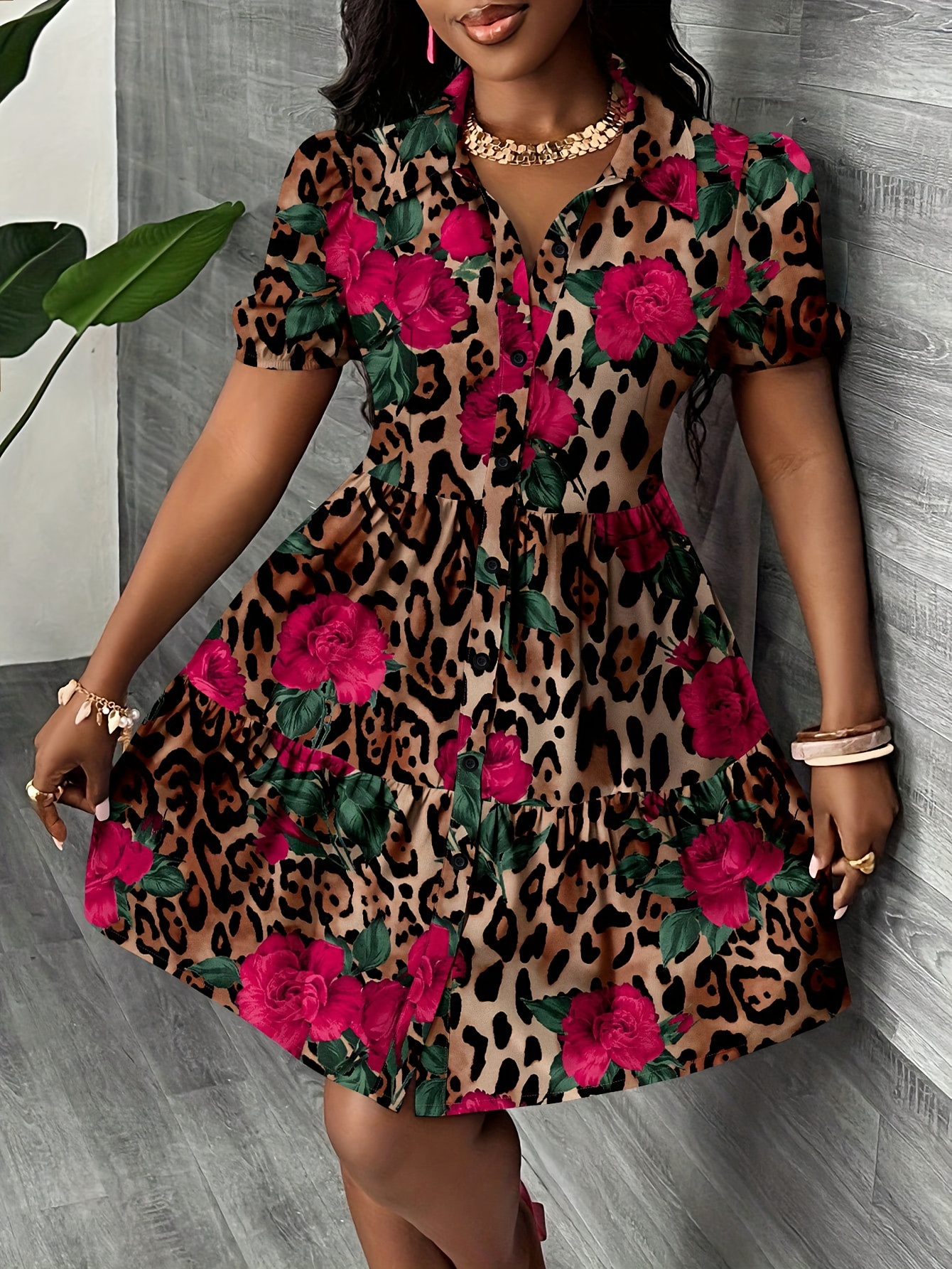womens collar short sleeve mini dress fitted short dresses - Temu