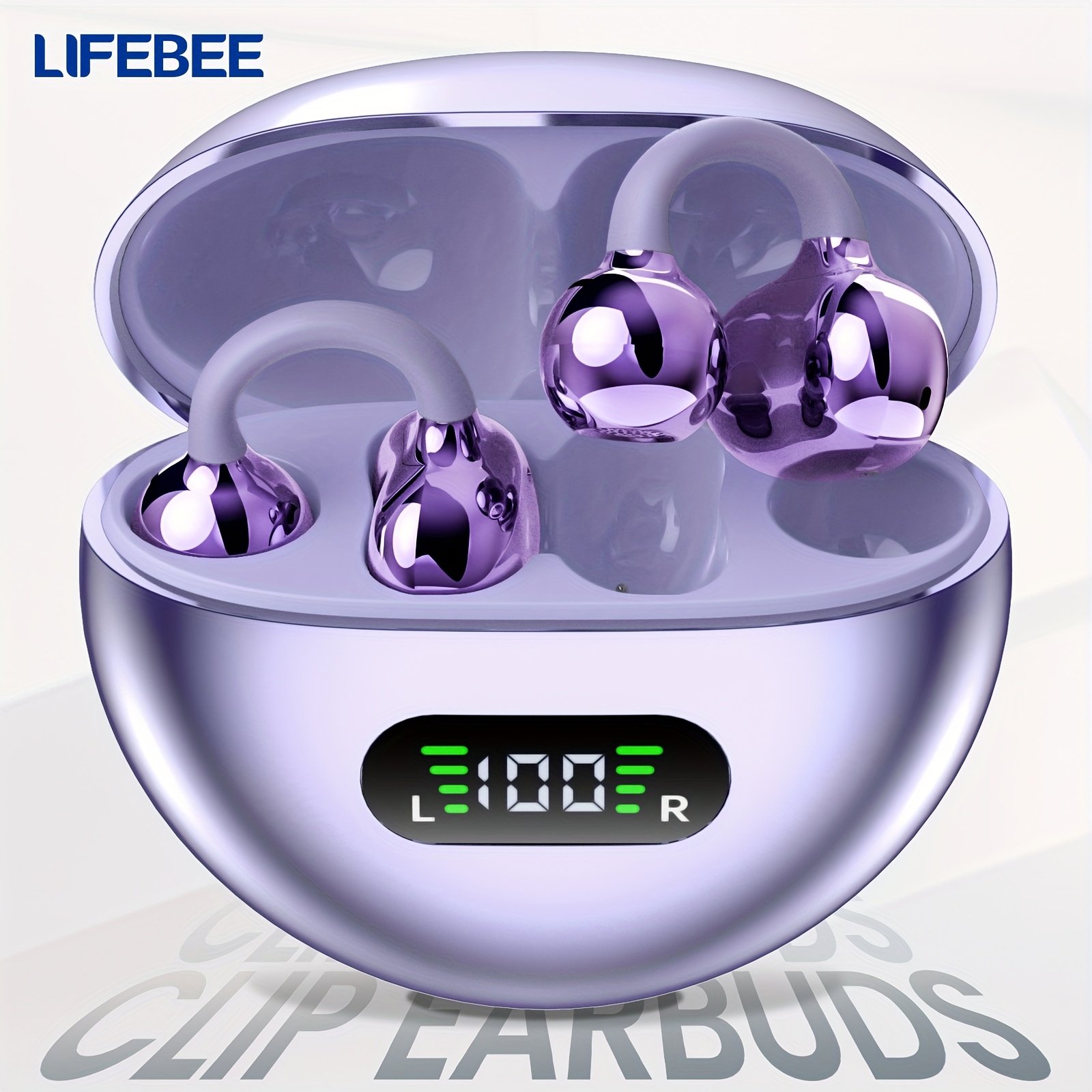 Lifebee New Clip- Headphones Fashionable Comfortable Headset, Music Hanging Earbuds, Ows Earphones For /ios, Cellphone Gaming Couples Earpieces Smart Headphones