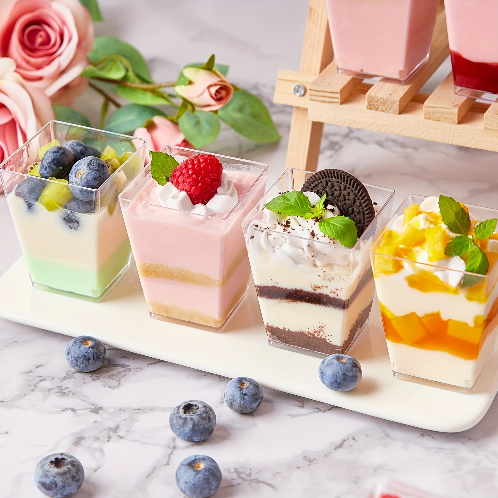Image of 30 Dessert Cups, 5 Ounces Each, Perfect For Parfaits, Puddings, And Suitable For Fruits, Mousses, And Ice Cream - Shooter Cups And Appetizer Cups For Catering, Events, And Home Use