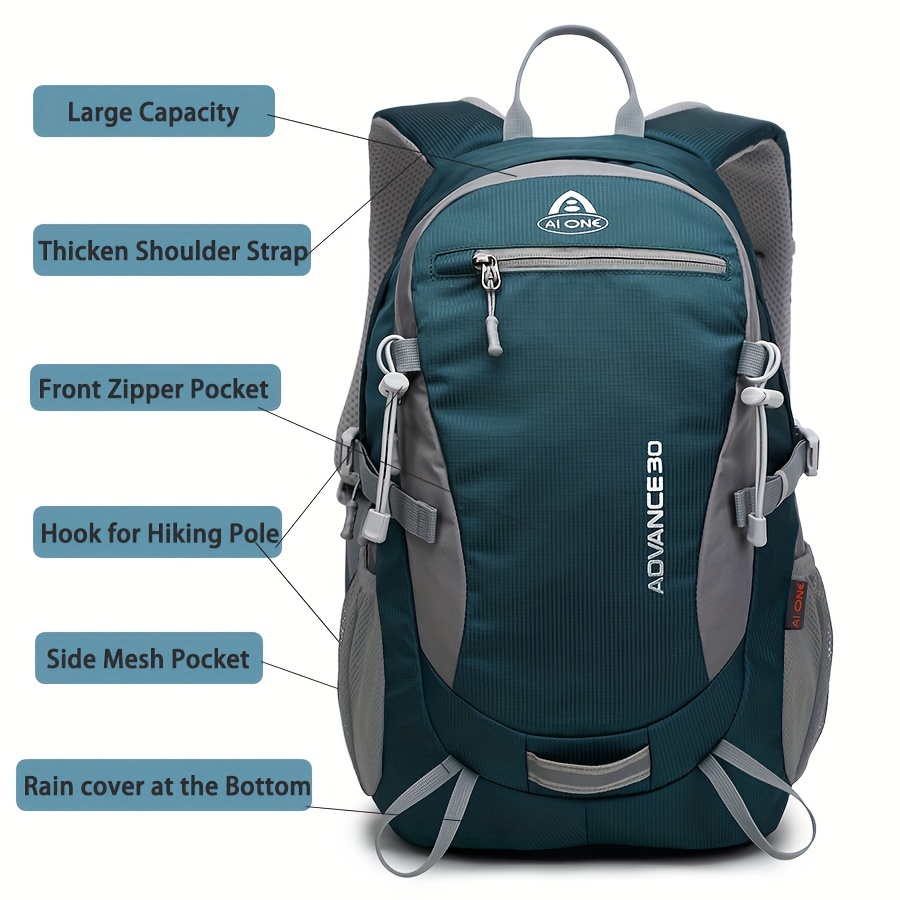 30l climbing backpack outdoor professional dual shoulder bag mens and womens   lightweight hiking travel bag details 2
