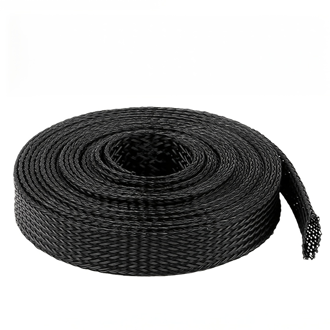 TEMU Manchon de câble en nylon noir 12 mm x 3 m - Protège-câble rétractable pour câbles d'alimentation d'ordinateur et de , des fils et