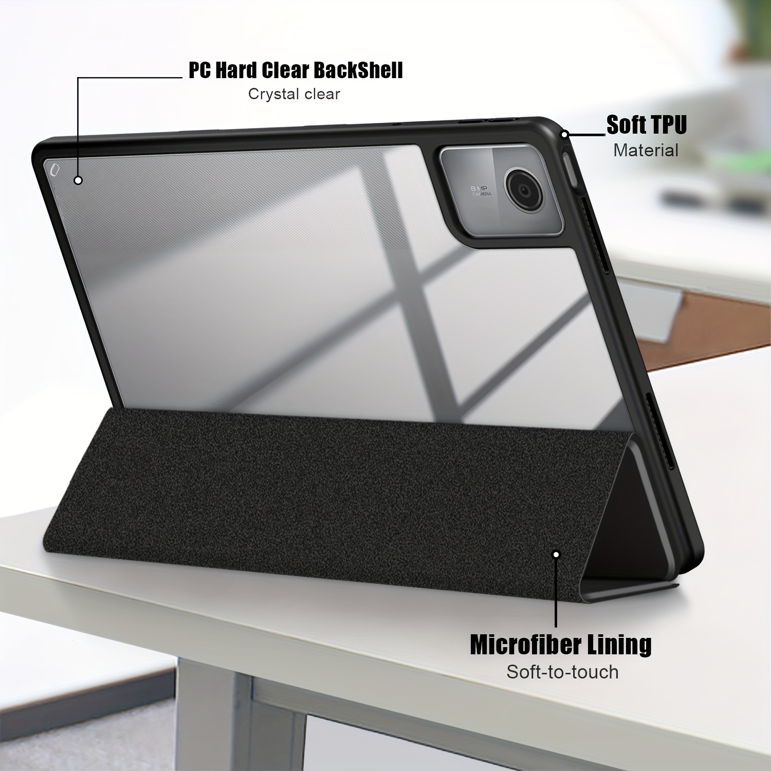 Custodia per Lenovo Tab M11 (TB330FU) 11 Pollici Pelle PU Flip Tablet